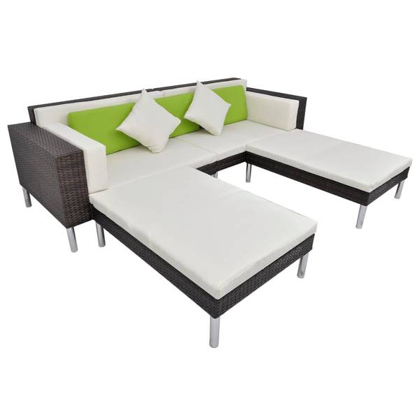 Gartenmöbel-Set 294024 (4-teilig) Braun - Polyester - Stahl - 68 x 29 x 100 cm