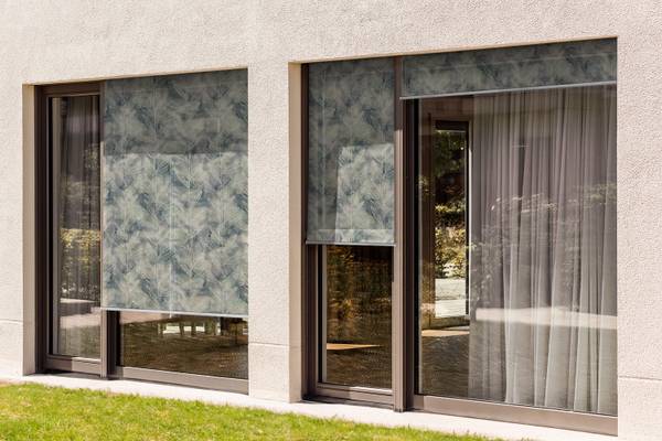Außenrollo Folia Lenia Grün - Textil - 40 x 180 x 1 cm
