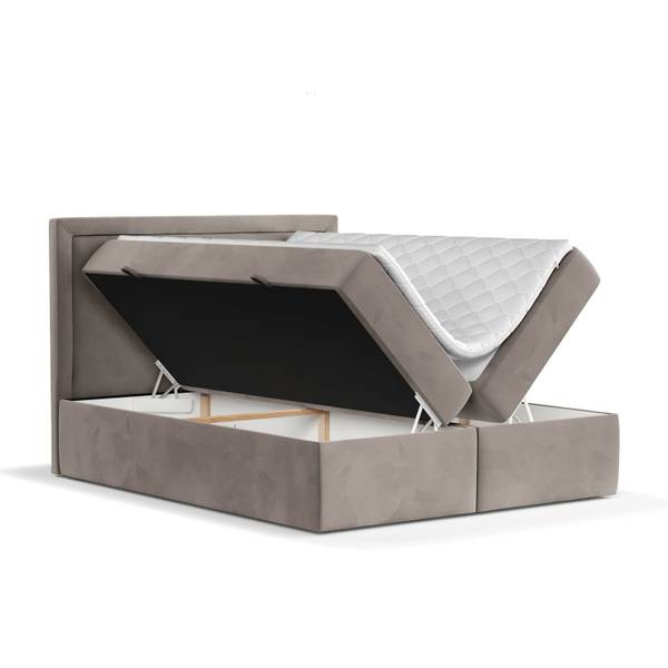 Premium Boxspringbett Jodan Magic Velvet Taupe - Liegefläche Breite: 120 cm