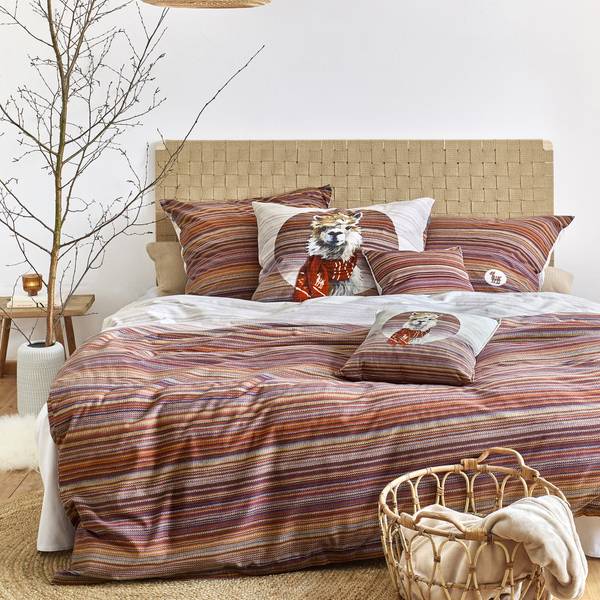 Bettwäsche 210610 2-teilig Rot - Textil - 135 x 1 x 200 cm