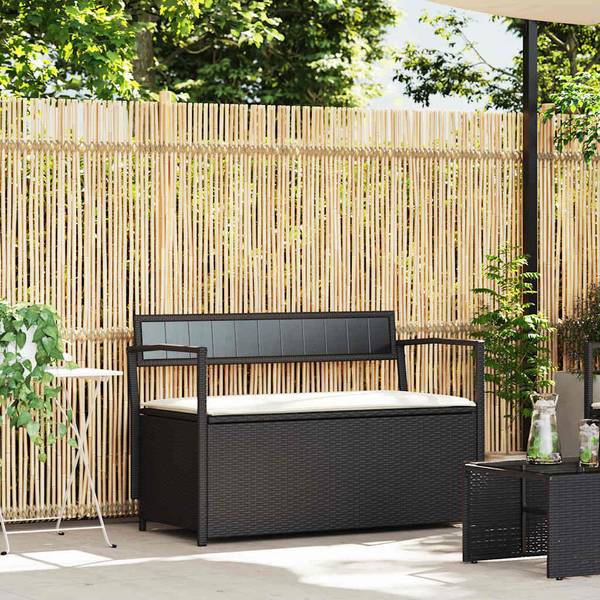 Banc avec espace de rangement 3043945 Noir - Crème