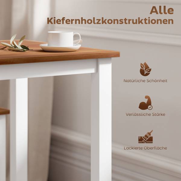Essgruppe 5er Set 83A-270V90BN Braun - Kiefer - 108 x 75 x 65 cm