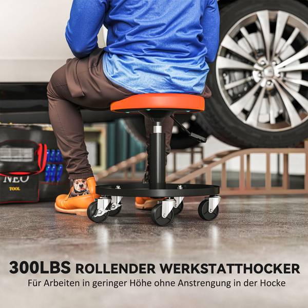 Werkstatthocker C20-084V00OG Orange - Metall - 38 x 50 x 38 cm