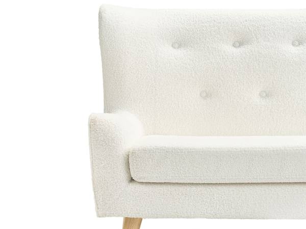 2-Sitzer Sofa SKIBBY Braun - Weiß - Naturfaser - 160 x 95 x 60 cm