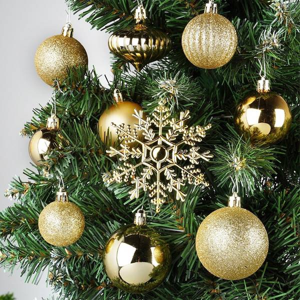 Weihnachtskugeln 40er Set 839436 Gold - Kunststoff - 5 x 5 x 5 cm