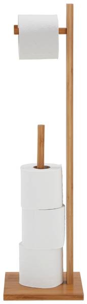Toilettenpapierhalter ANNI Beige - Holz teilmassiv - 19 x 71 x 19 cm