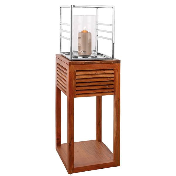 Windlicht MALIBU Silber - Metall - 26 x 30 x 26 cm