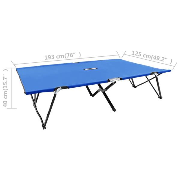 Sonnenliege 3004998 Blau - Stahl - 125 x 40 x 193 cm