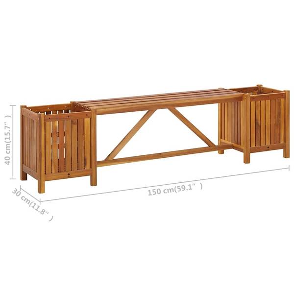 Tuinbank 3007511-1 bruin - acacia - 150 x 40 x 30 cm