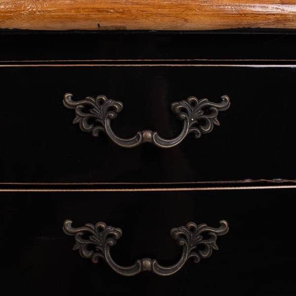 Sideboard 4523330030 Schwarz - Massivholz - 115 x 83 x 45 cm