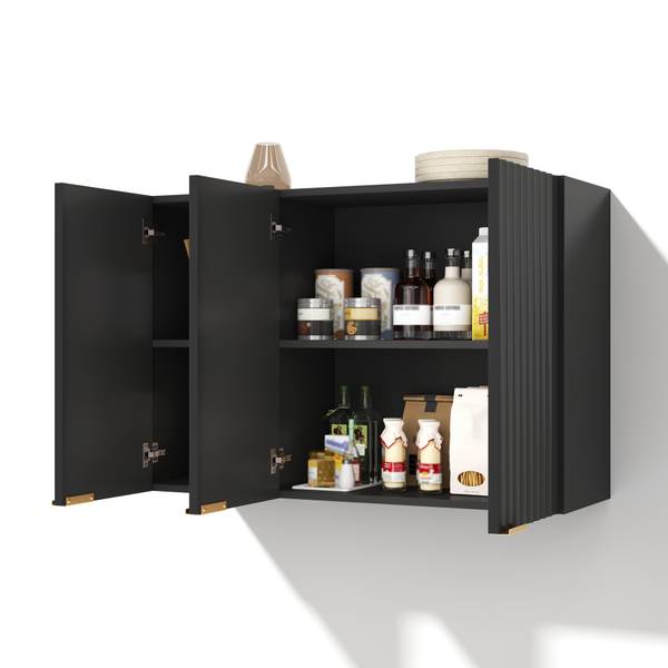 Küchen-Wandschrank SANSELIN Ⅱ Schwarz