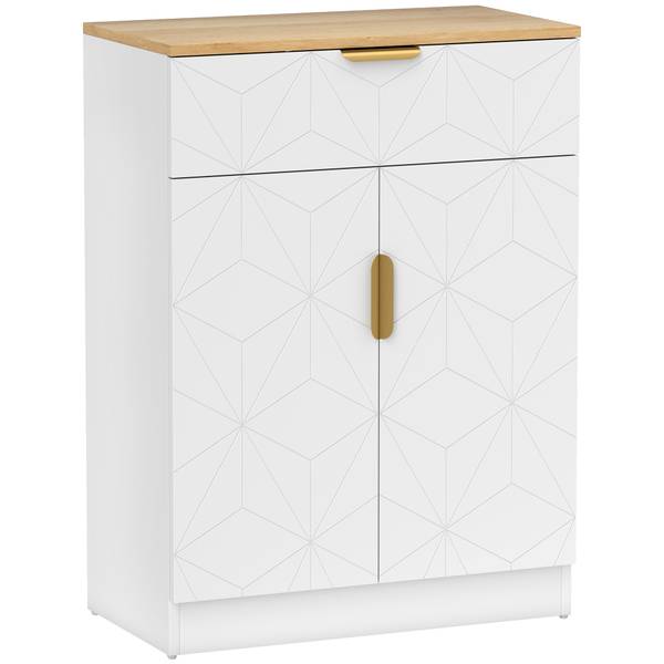 Sideboard 838-582V90WT Weiß - Holzwerkstoff - 60 x 82 x 32 cm