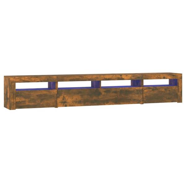 TV-Schrank mit LED-Leuchten D391 Raucheiche Dekor