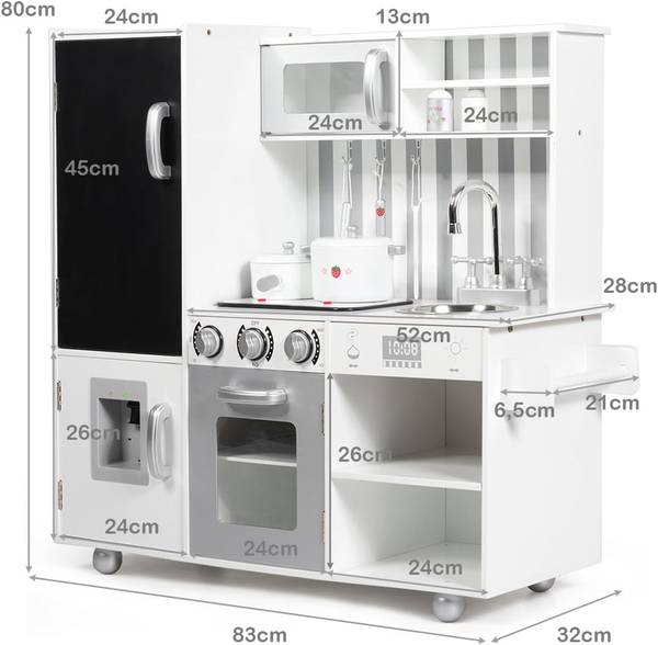 Kinderkeuken FK548518NL wit - plaatmateriaal op houtbasis - 32 x 80 x 83 cm