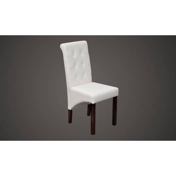 Chaise de salle à manger (lot de 6) Blanc - Lot de 6