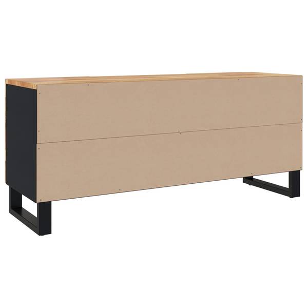 TV-Schrank D290 Schwarz - Massivholz - 33 x 46 x 105 cm