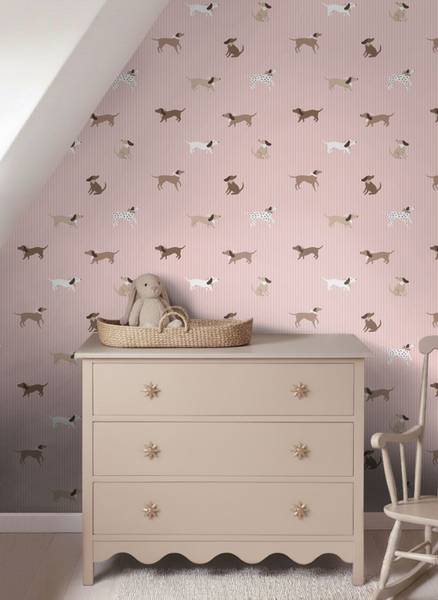 Tapete 132021 Pink - Papier - 50 x 900 x 50 cm