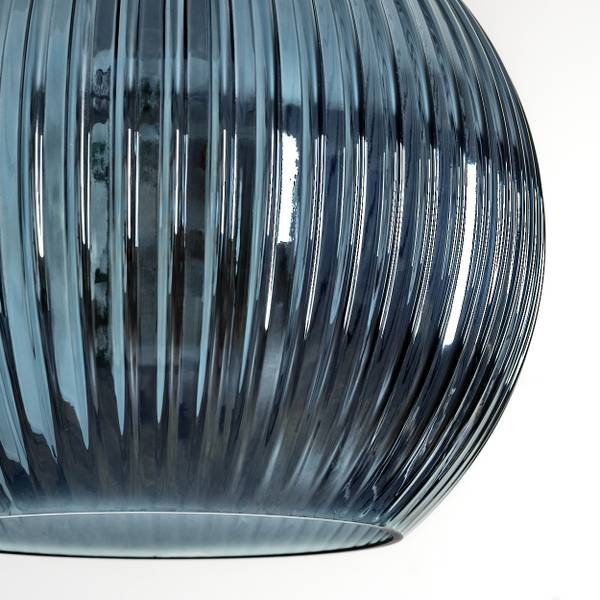 Stehlampe Cesaro Blau - Metall - Stein - 39 x 22 x 72 cm