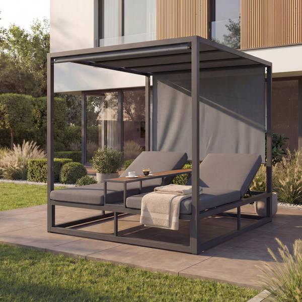 Lounge-Gartenliege P81 Grau