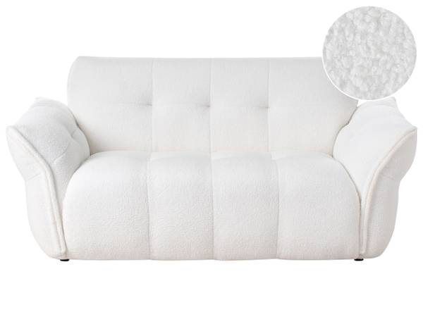 2-Sitzer Sofa HALBA Schwarz - Weiß