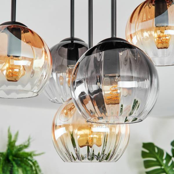 Deckenleuchte Cesaro Grau - Gelb - Metall - 39 x 22 x 40 cm