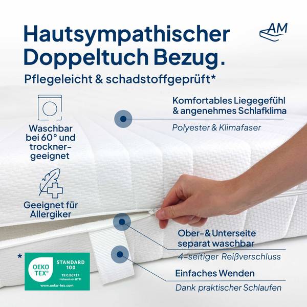 Ergonomische Taschenfederkernmatratze 150 x 20 x 220 cm - H3