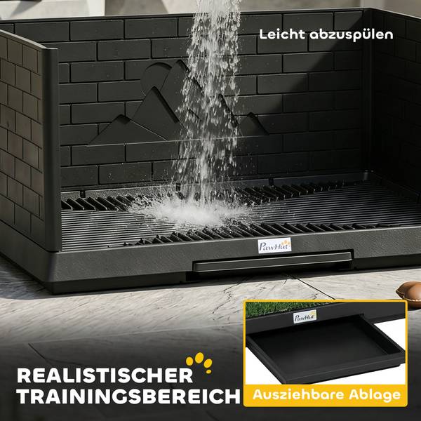 Hundetoilette D07-070V00BK Schwarz - Kunststoff - 51 x 37 x 75 cm