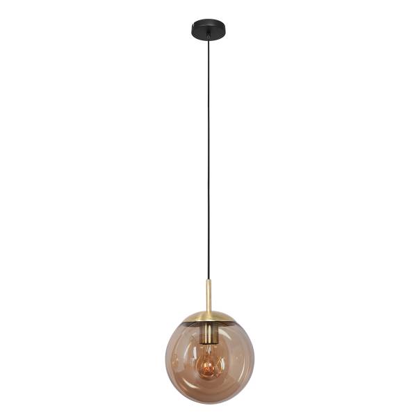 Pendelleuchte Bollique Schwarz - Messing