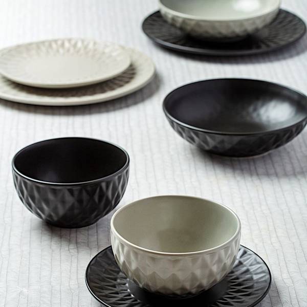 Dessertteller 10-141-121 Schwarz - Keramik - 20 x 2 x 20 cm
