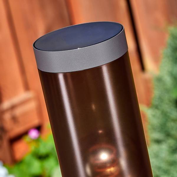 Wegeleuchte Gnocchetta Anthrazit - Glas Grau
