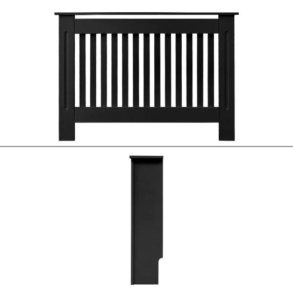 Heizkörperverkleidung 390001367 Schwarz - Samt - 19 x 82 x 112 cm