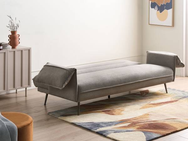 3-Sitzer Sofa VAYLA Grau - Silber