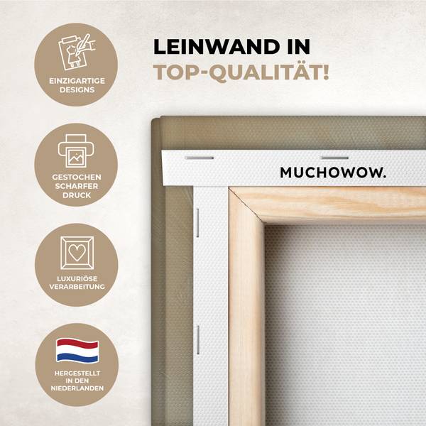 LEINWANDBILD Lavendel Violett - Baumwollstoff - 90 x 90 x 2 cm