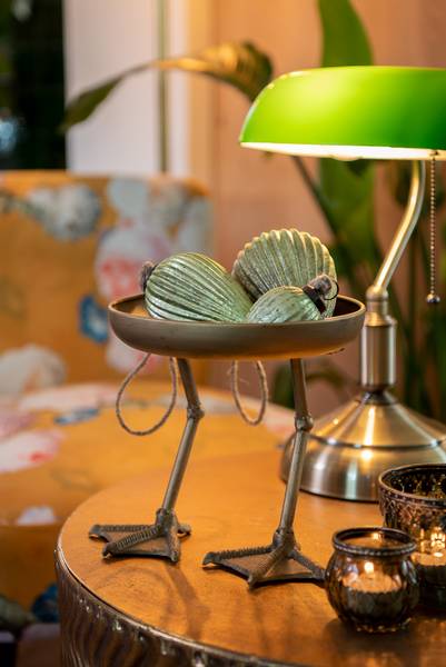 Kerstbal Snow 36752 groen - glas - 5 x 7 x 5 cm