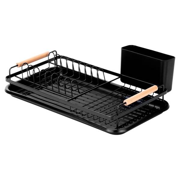 Abtropfgestell RADKA Schwarz - Metall - 24 x 10 x 43 cm