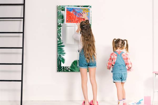Glas Magnettafel Monstera-Rahmen 60 x 120 cm
