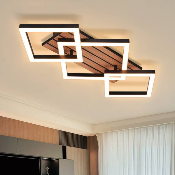 Plafonnier xvdx Marron - Fer - 58 x 8 x 31 cm