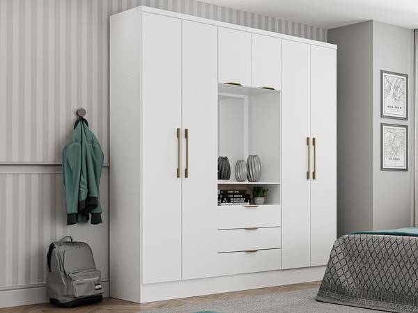 Kleiderschrank ELORIO Weiß