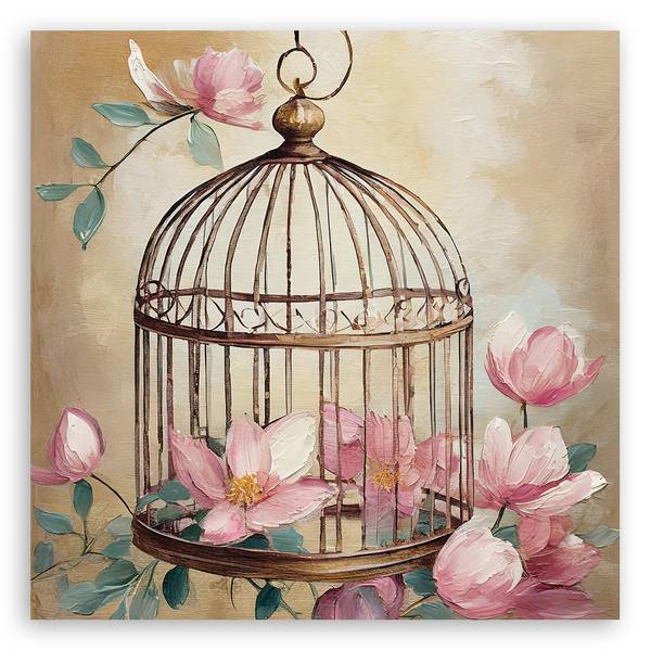 Wandbild shabby chic blumen 50 x 50 cm