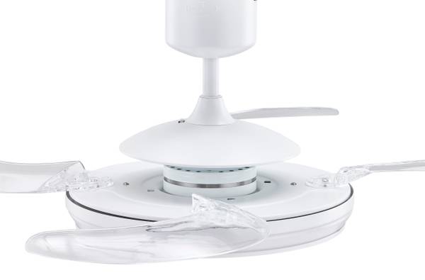 Deckenventilator Evo 1 Weiß - Stahl - Acrylglas - 121 x 42 x 121 cm