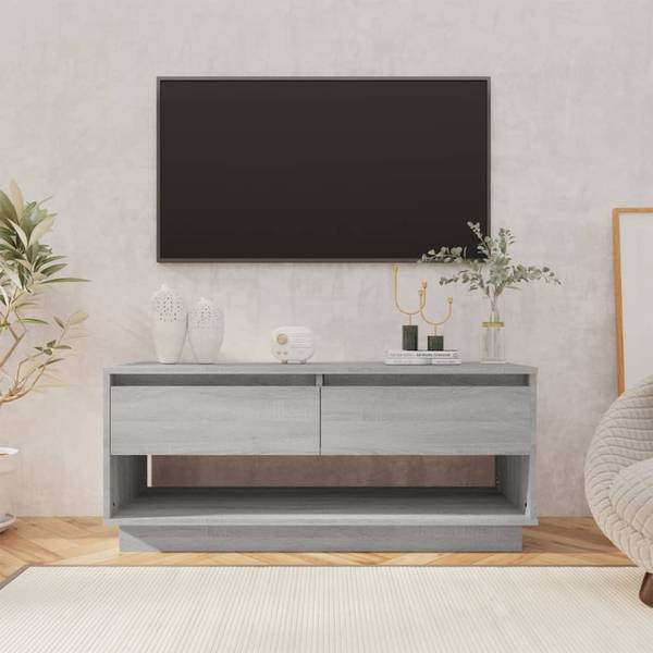 TV-Schrank D521 Grau - Holzwerkstoff - 41 x 44 x 102 cm
