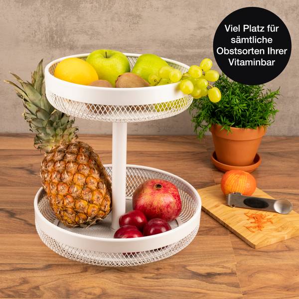 Obst Metall Etagere 2 Etagen + Schäler kaufen