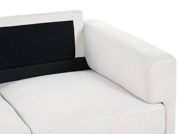 2-Sitzer Sofa LOUSTO Beige - Schwarz