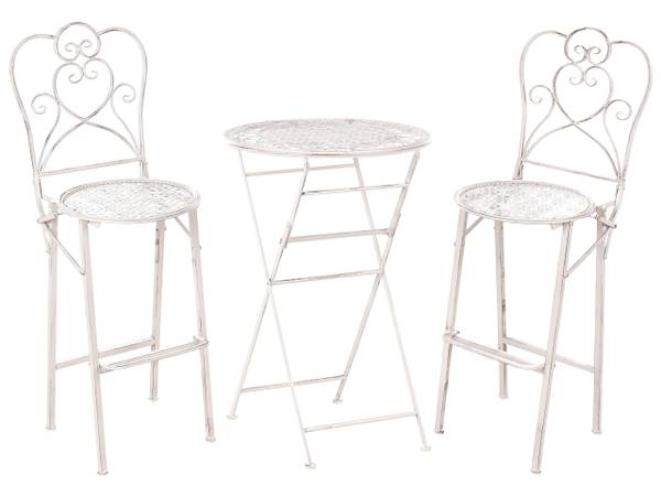 Bar Set TRIESTE Beige - Metall - Breite: 70 cm