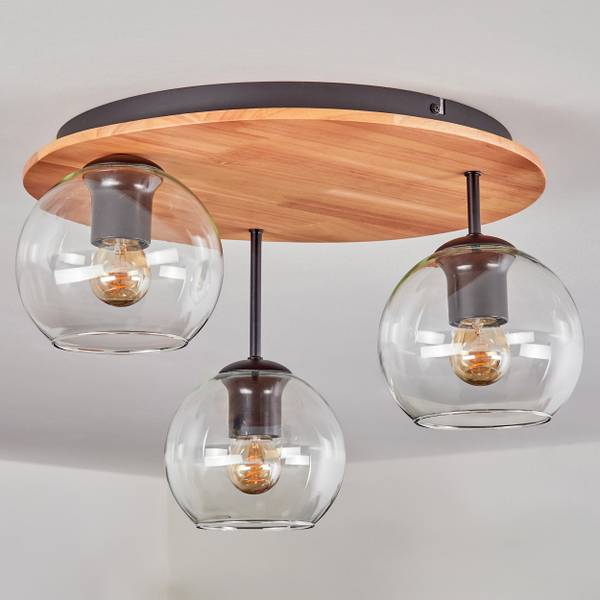 Deckenleuchte Cesaro Holzwerkstoff - Metall - 42 x 21 x 43 cm