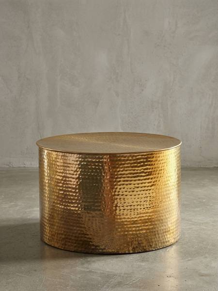 Couchtisch ENNS Gold - Aluminium - 61 x 40 x 61 cm