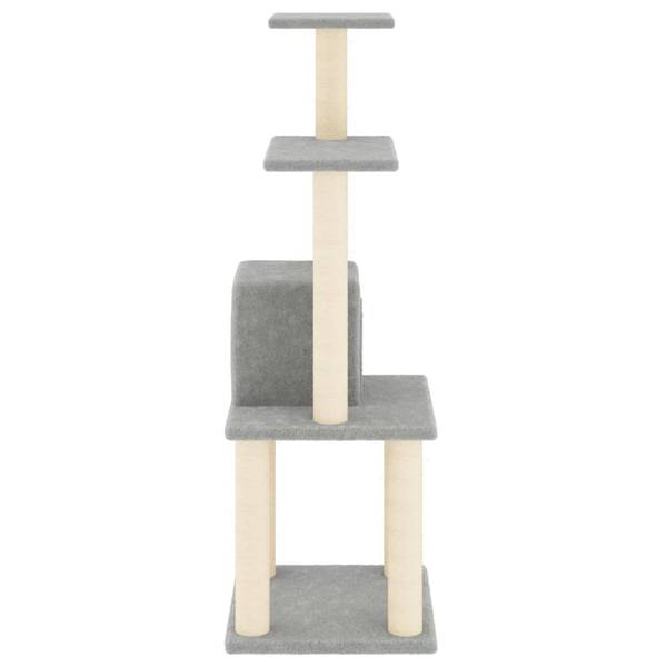 Arbre à chat 3010673 Gris - Bois manufacturé - Textile - 35 x 35 x 105 cm