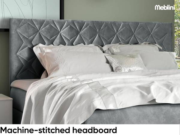 Boxspringbett BILBAO H3 Hellgrau