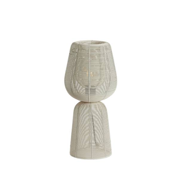 Tischleuchte Aboso Weiß - Durchmesser Lampenschirm: 18 cm