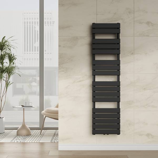 Handdoekradiator Voss zwart - 40 x 160 cm